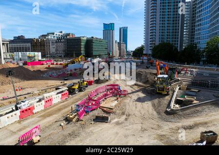 Bauentwicklung in Birmingham, Großbritannien. Stockfoto