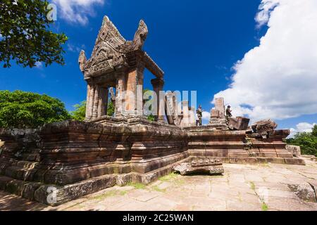 Preah Vihear Tempel, Gopura i (1. Tor), Hindu-Tempel des alten Khmer-Reiches, Preah Vihear Provinz, Kambodscha, Südostasien, Asien Stockfoto