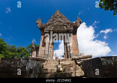 Preah Vihear Tempel, Gopura i (1. Tor), Hindu-Tempel des alten Khmer-Reiches, Preah Vihear Provinz, Kambodscha, Südostasien, Asien Stockfoto