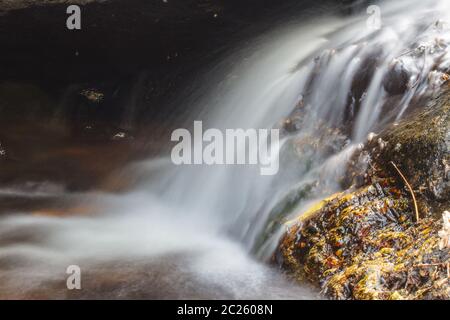Kleiner Wasserfall im tiefen Wald in Nationalpark Stockfoto