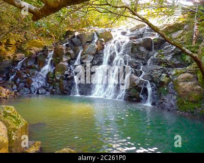 Vacoas Wasserfall, vallée des Couleurs, Mauritius Insel Stockfoto