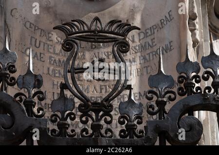 Details in Piazza del Gesu, Neapel Stockfoto