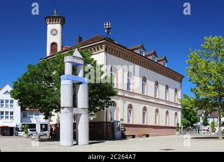 Fußgängerzone im Stadtzentrum von MÃ¼llheim Stockfoto