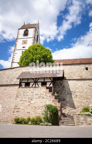 Wehrkirche in Bergfelden Deutschland Süd Stockfoto