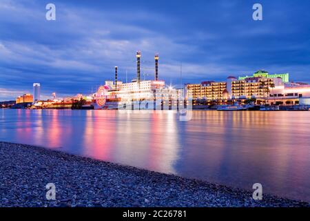 Casinos auf dem Colorado River, Laughlin City, Nevada, USA Stockfoto