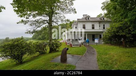 The Cone Manor - Historisches Moses Cone Old Manor in Blowing Rock, North Carolina. Blue Ridge Parkway, Milepost 294 - Moses H. Cone Memorial Park, Stockfoto