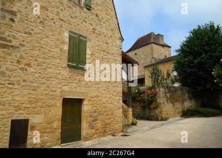 Schloss von Saint-Pompon in Frankreich Stockfoto