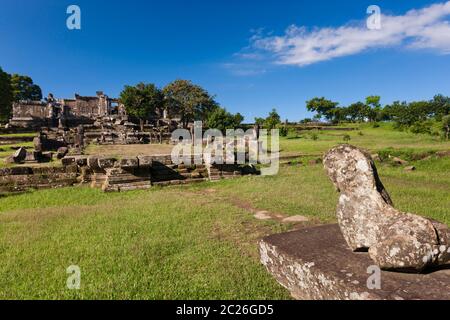 Preah Vihear Tempel, Gopura iv (4. Tor) von Gopura iii (Wächter Löwe), Hindu-Tempel des alten Khmer-Reiches, Kambodscha, Südostasien, Asien Stockfoto