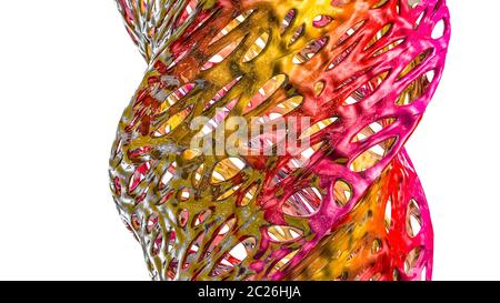 Openwork abstraktnaya Abbildung. Glossar Bohrung. 3D-Rendering Stockfoto