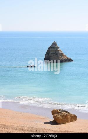 Wunderschöne felsige Algarve in Lagos, Portugal Stockfoto