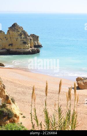 Wunderschöne felsige Algarve in Lagos, Portugal Stockfoto