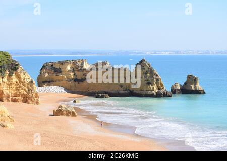Wunderschöne felsige Algarve in Lagos, Portugal Stockfoto