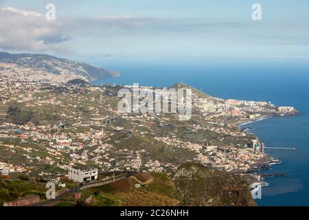 Blick von Cabo Girao auf der Insel Madeira, Portugal, die höchste Klippe in Europa Stockfoto