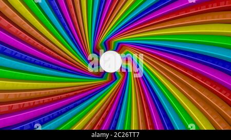 Hintergrund von mehrfarbigen Streifen. Abstrakte rainbow Abbildung. 3D-Rendering Stockfoto