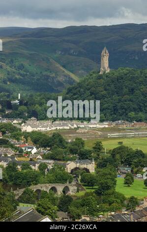 Stirling und William Wallace Monument Schottland Stockfoto