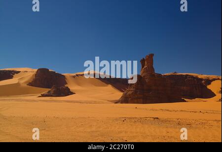 Abstrakte Rock Formation Boumediene in Tassili nAjjer Nationalpark, Algerien Stockfoto