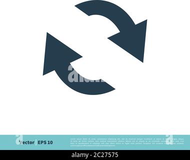 Kreis Pfeile Symbol Vektor Logo Vorlage Illustration Design. Vektor EPS 10. Stock Vektor