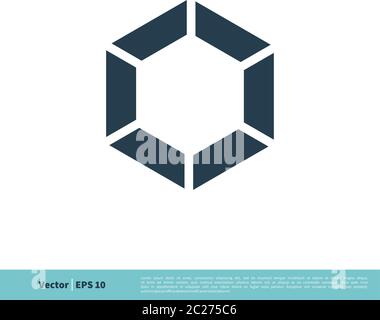 Hexagon Form Symbol Vektor Logo Vorlage Illustration Design. Vektor EPS 10. Stock Vektor