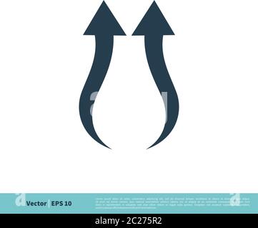 Pfeil Symbol Vektor Logo Vorlage Illustration Design. Vektor EPS 10. Stock Vektor