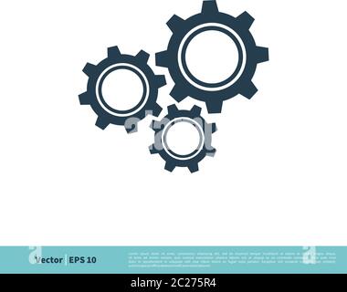 Gear Engineering Icon Vektor Logo Vorlage Illustration Design. Vektor EPS 10. Stock Vektor