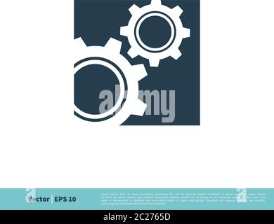 Gear Engineering Icon Vektor Logo Vorlage Illustration Design. Vektor EPS 10. Stock Vektor