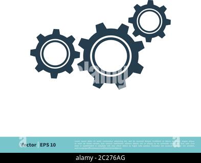 Gear Engineering Icon Vektor Logo Vorlage Illustration Design. Vektor EPS 10. Stock Vektor