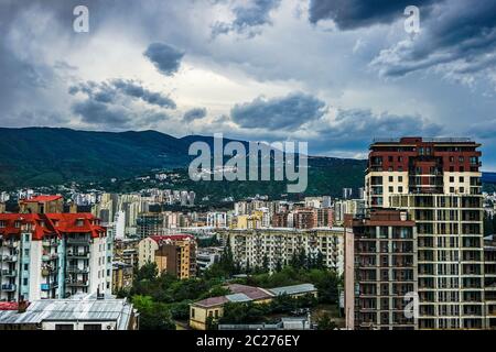 Blick auf neue zentrale Bereiche der Innenstadt von Tiflis Stockfoto