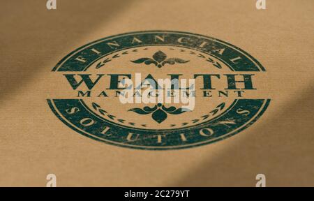 Wealth Management financial solutions. Beratung Konzept. Stockfoto