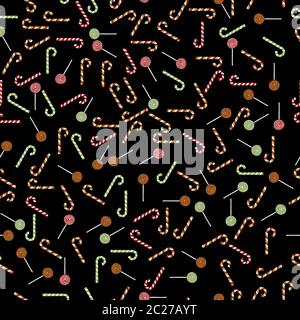 Handgezeichnetes nahtloses Weihnachtsmuster Stockfoto