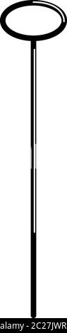 Pike Pole Icon isoliert auf weißem Hintergrund in flachem Stil. Vektorgrafik Stock Vektor