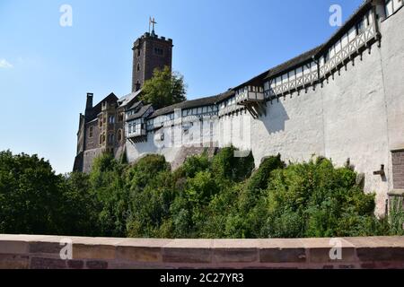 Die Wartburg in der Stadt Eisenach in Thüringen Stockfoto