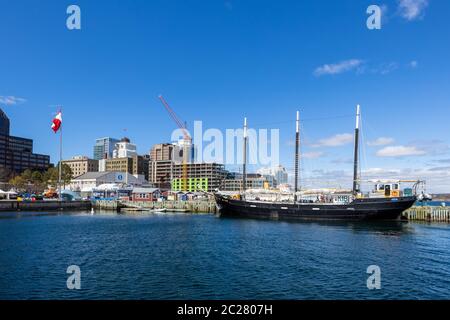 Segelboot im Hafen von Halifax in Kanada Stockfoto