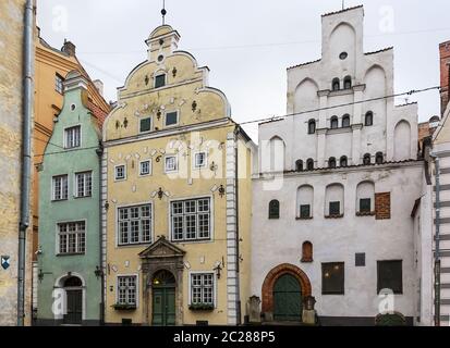 Drei Brüder, Riga Stockfoto