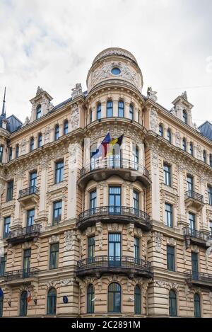 Das Gebäude im Jugendstil, Riga Stockfoto