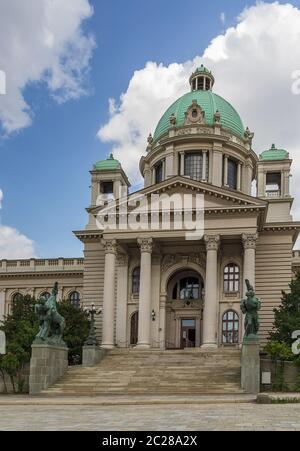 Haus der Nationalversammlung Serbiens, Belgrad Stockfoto
