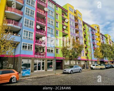 Renovierte Häuserzeile in berlin westend, deutschland Stockfoto