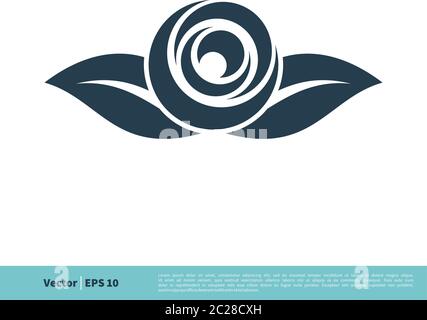 Abstrakt Rose Blume Symbol Vektor Logo Vorlage Illustration Design. Vektor EPS 10. Stock Vektor