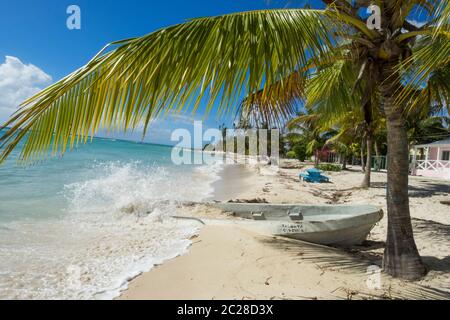 Dominikanische Republik auf der Insel La Saona - Strand von Mano Juan Stockfoto