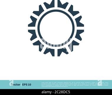 Dekorative Blume Getriebe Symbol Vektor Logo Vorlage Illustration Design. Vektor EPS 10. Stock Vektor
