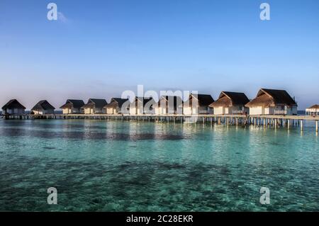 Strandbungalows, Malediven Stockfoto