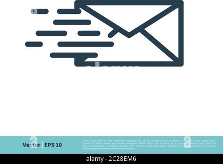 Umschlag E-Mail Symbol Vektor Logo Vorlage Illustration Design. Vektor EPS 10. Stock Vektor