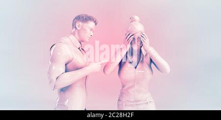Paare Therapie für ein junges Ehepaar für Beziehung Stockfoto