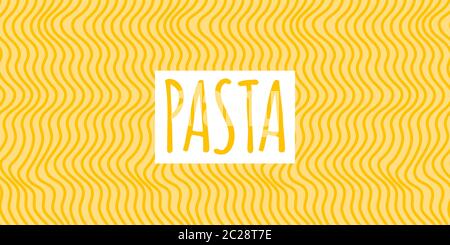 Pasta-Banner. Macaroni Hintergrund. Vektorgrafik Stock Vektor