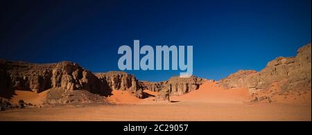 Abstrakte Felsformation an Tamezguida in Tassili nAjjer Nationalpark, Algerien Stockfoto