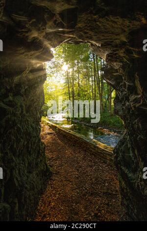 Romantische Wanderwege im Harz Selketal-stieg Stockfoto