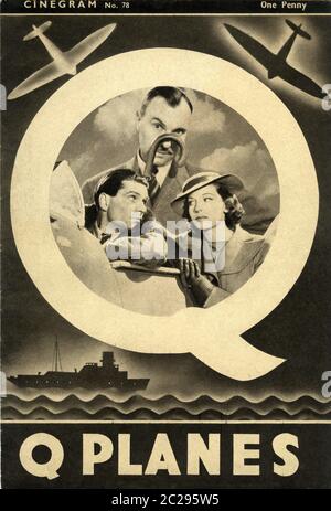 LAURENCE OLIVIER RALPH RICHARDSON und VALERIE HOBSON in Q PLANES aka CLOUDS OVER EUROPE 1939 Regisseur Tim WHELAN Columbia Pictures Stockfoto