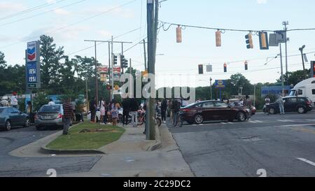 Atlanta, George Wendy, wo Rayshard Brooks von der Polizei von Atlanta getötet wurde Stockfoto