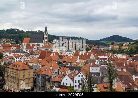 Blick auf Cesky Krumlov, Tschechien Stockfoto