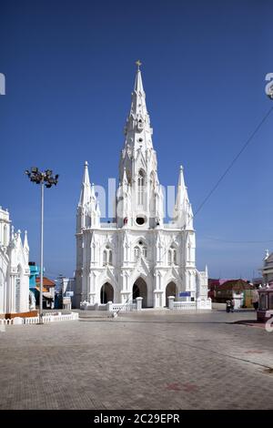 Katholische Kirche (Kirche Unserer Lieben Frau Lösegeld) in Kanyakumari, Tamil Nadu, Indien Stockfoto