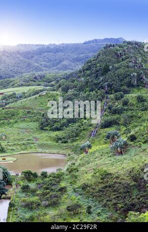 Mauritius. Tal von 23 Farben der Erde Park in Mare-aux-Aiguilles Stockfoto